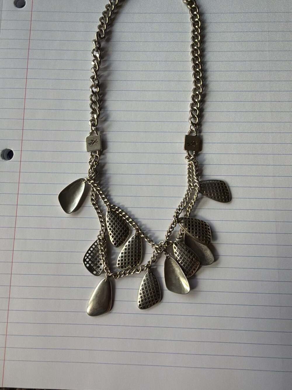 Kenneth Cole New York Silver-Tone Multi-Layered Teardrop Statement Necklace (#s0